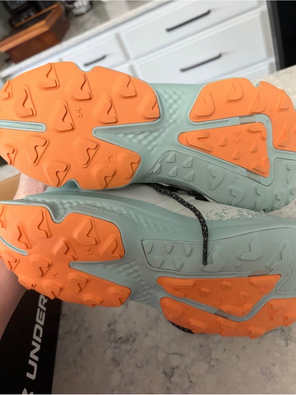 Under Armour Women's Mint Green & White Athletic Sneakers with Black Accents - Picture 3 of 6